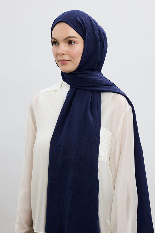 Bambu Şal Lacivert