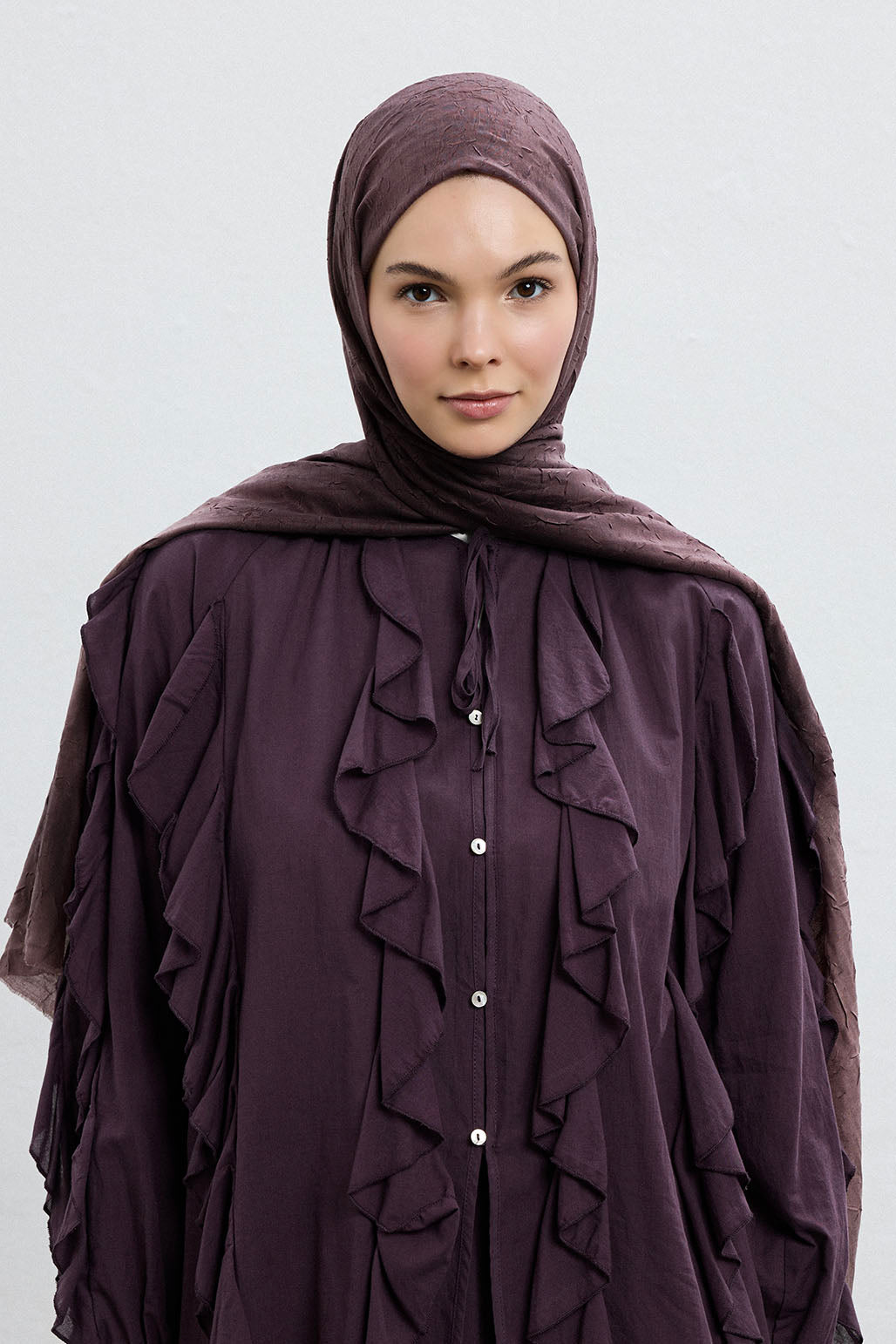 Bambu Şal Soğuk Mürdüm