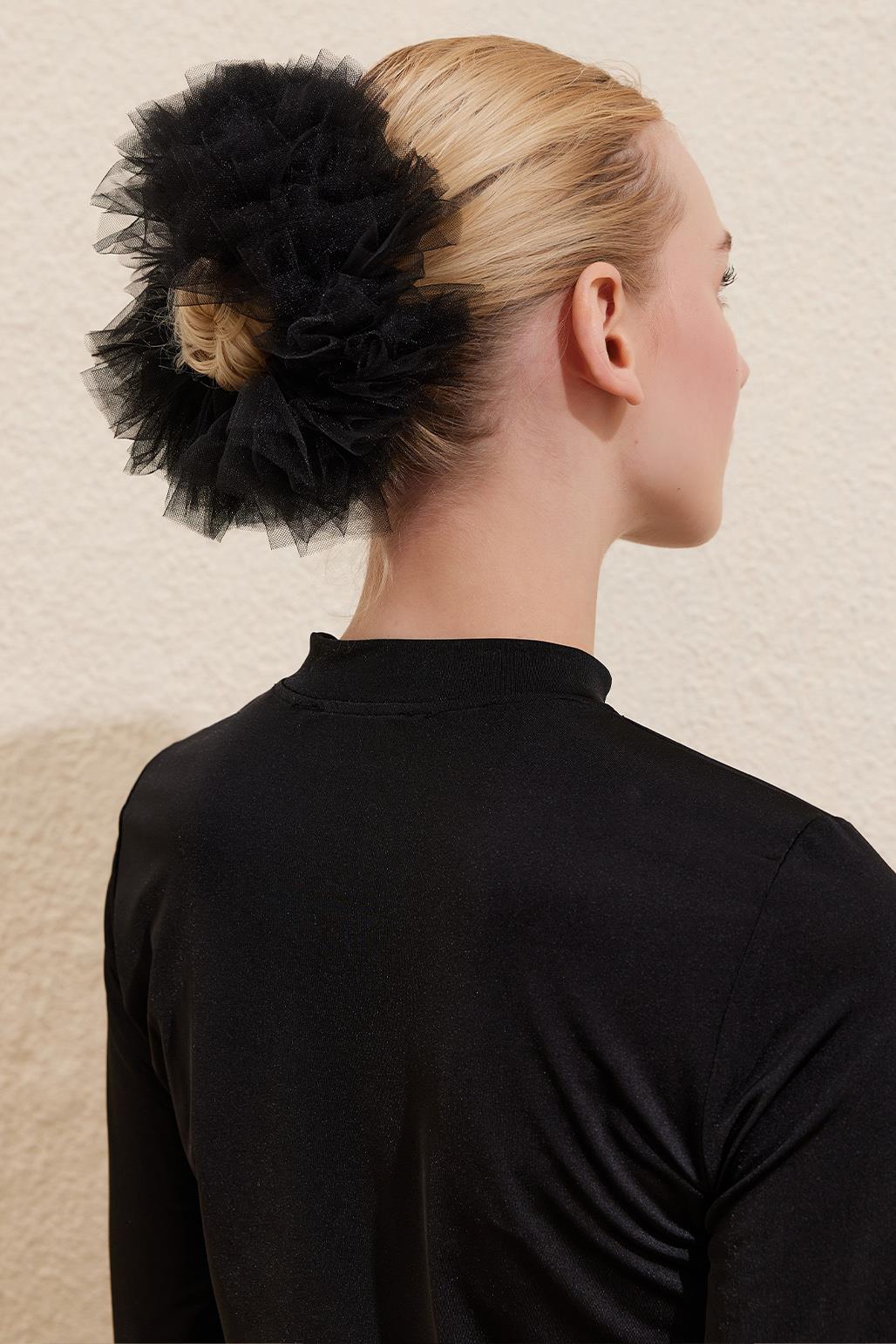 Siyah Büyük Topuz Tokası