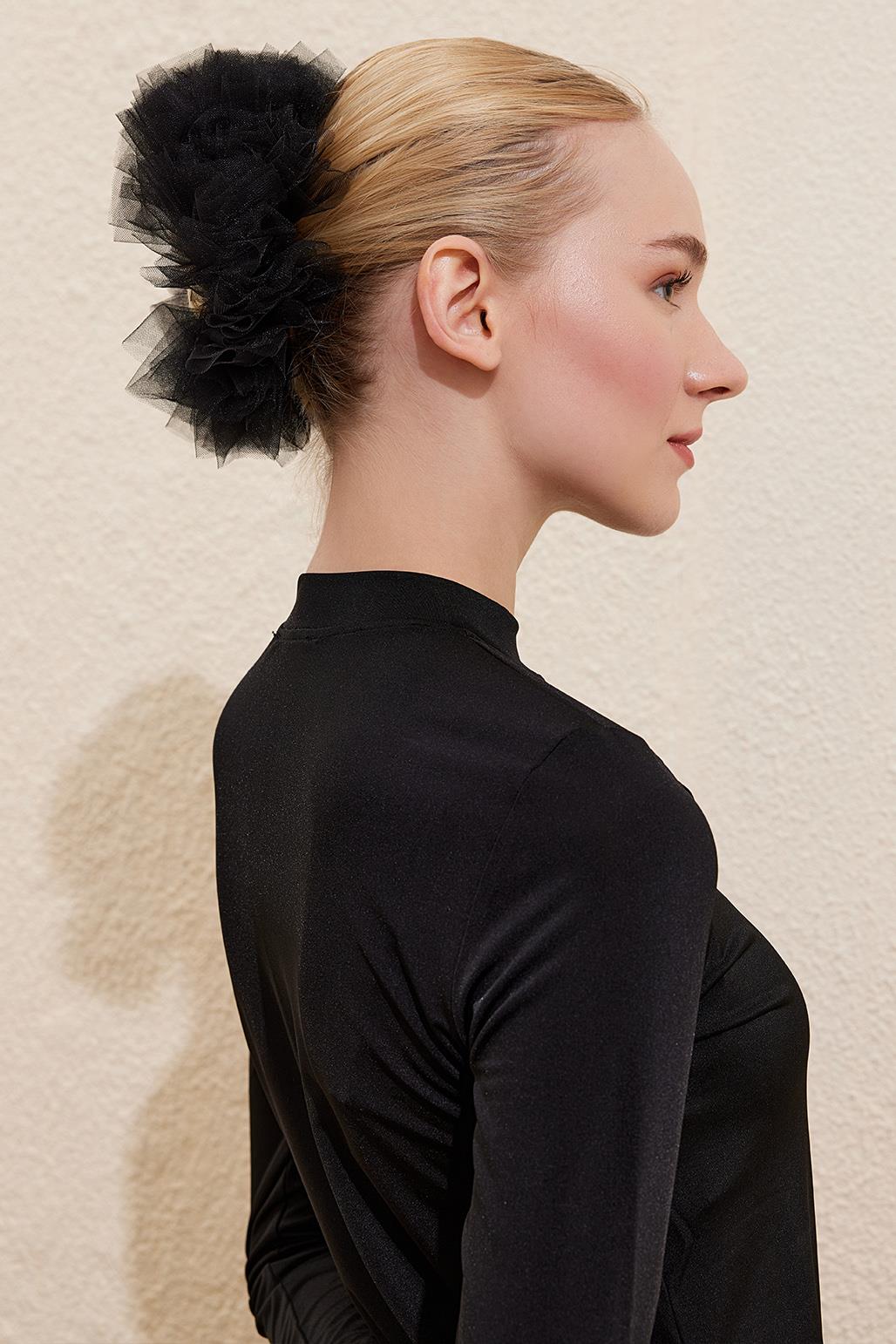 Siyah Büyük Topuz Tokası