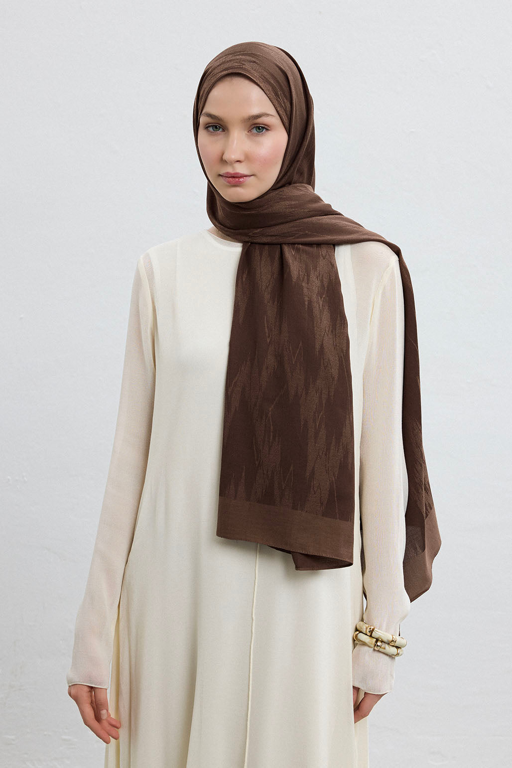 Cotton Line Şal Çikolata Kahve