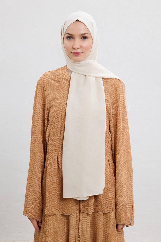 Pamuk İpek Şal Ekru