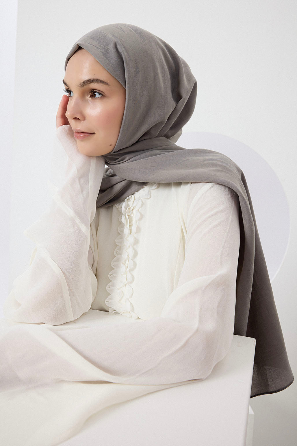 Cotton Line Şal Gri