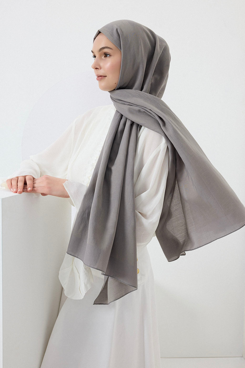 Cotton Line Şal Gri