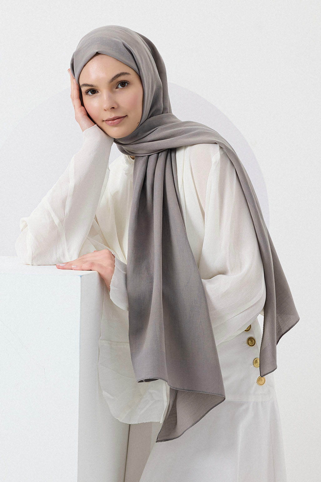 Cotton Line Şal Gri