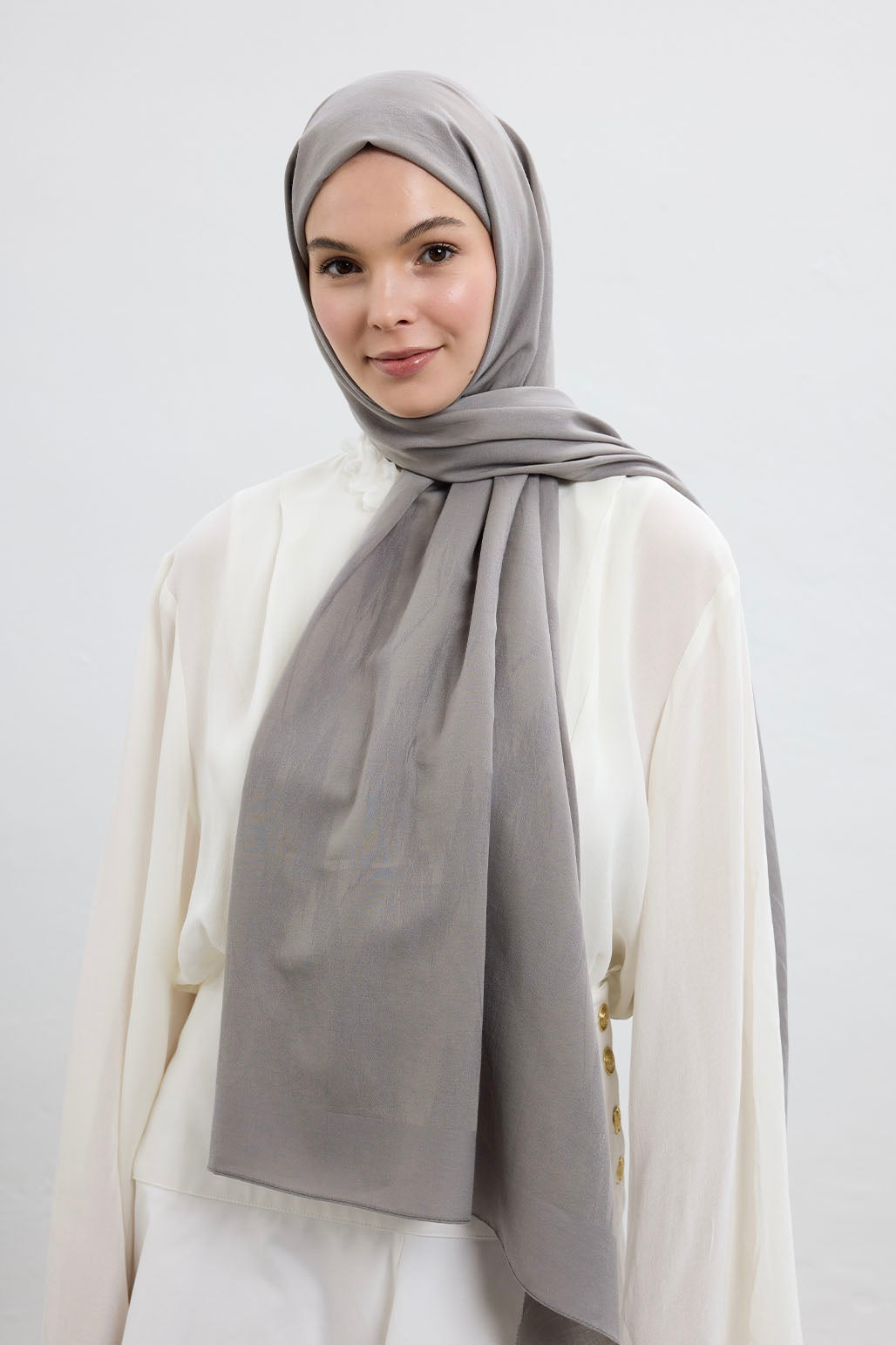 Cotton Line Şal Gri