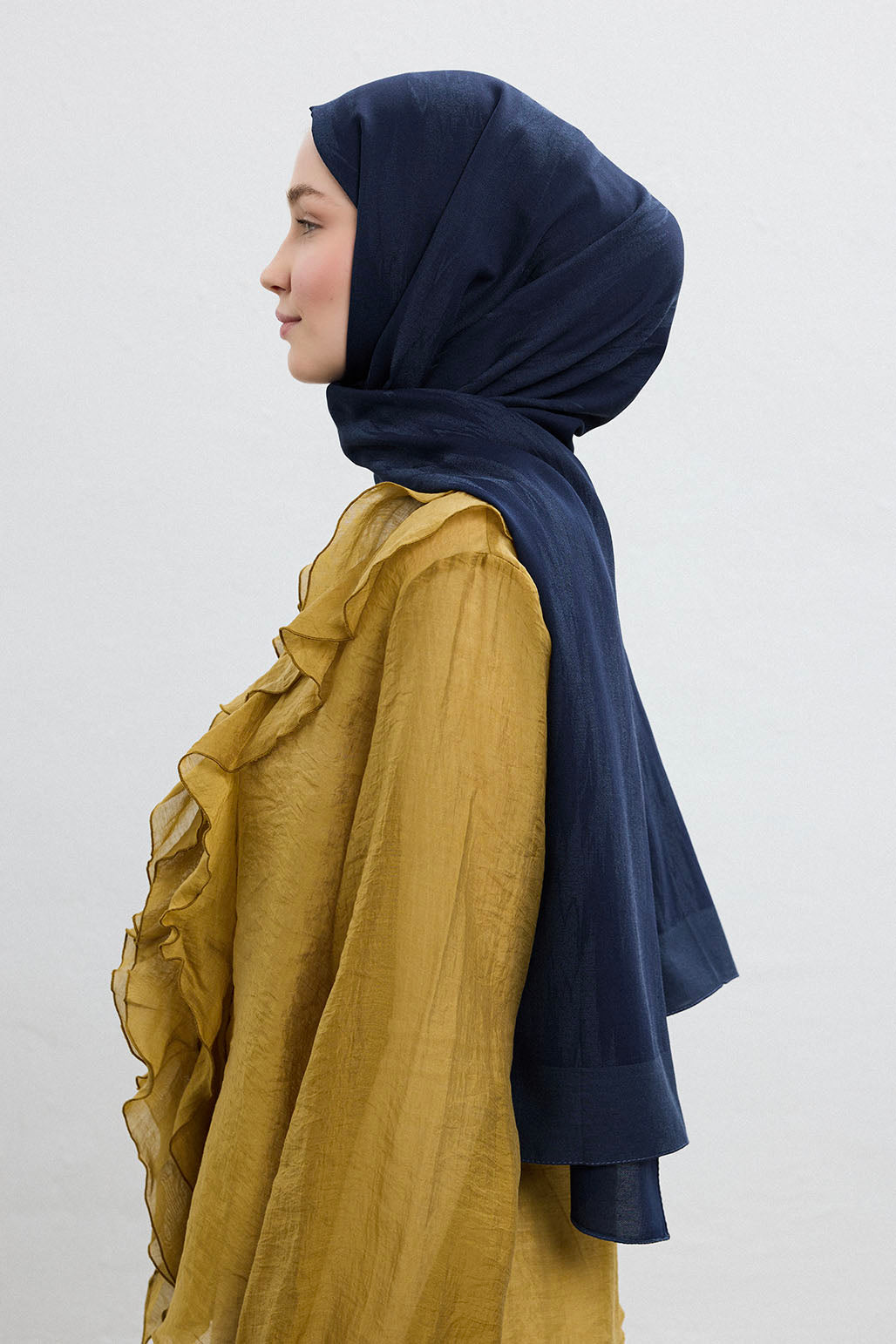 Cotton Line Şal Lacivert