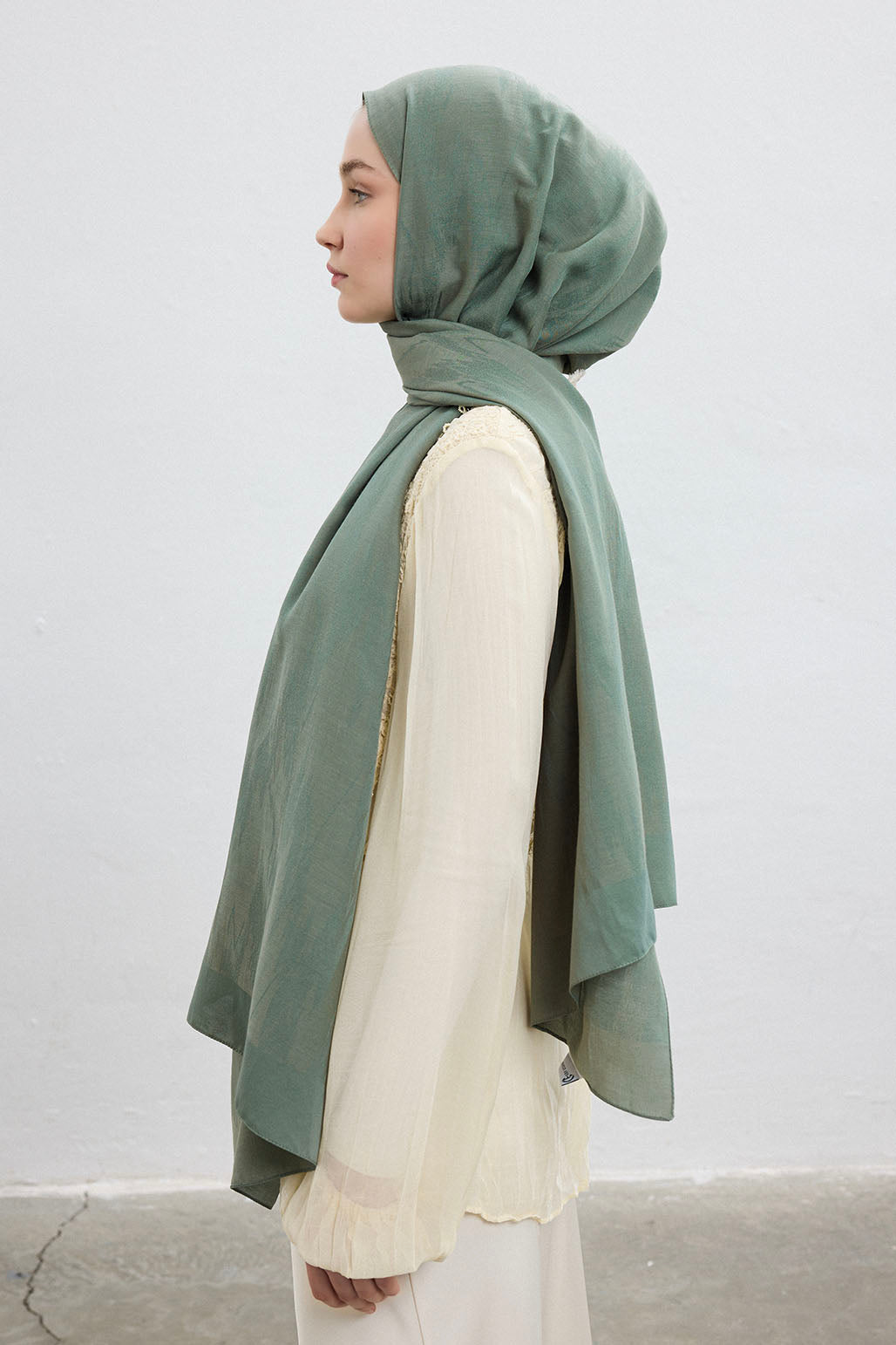 Pamuk İpek Şal Soft Mint