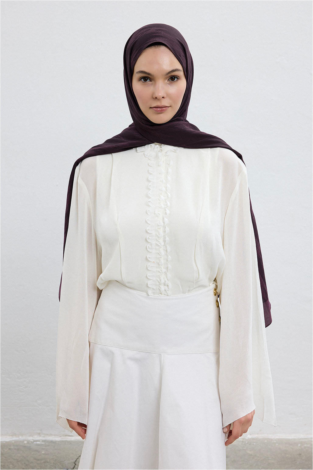 Cotton Line Şal Mürdüm