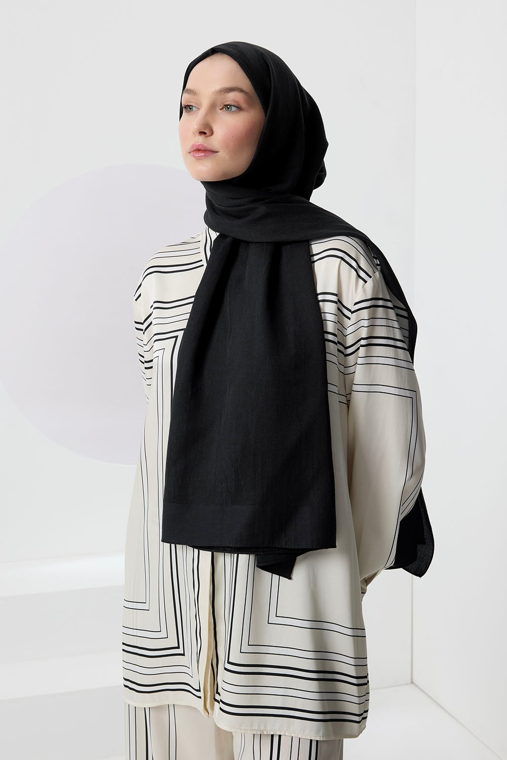 Cotton Line Şal Siyah