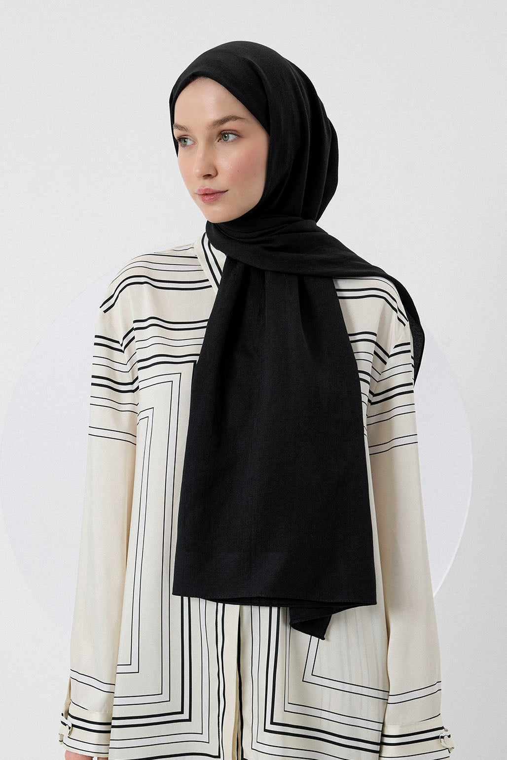 Cotton Line Şal Siyah