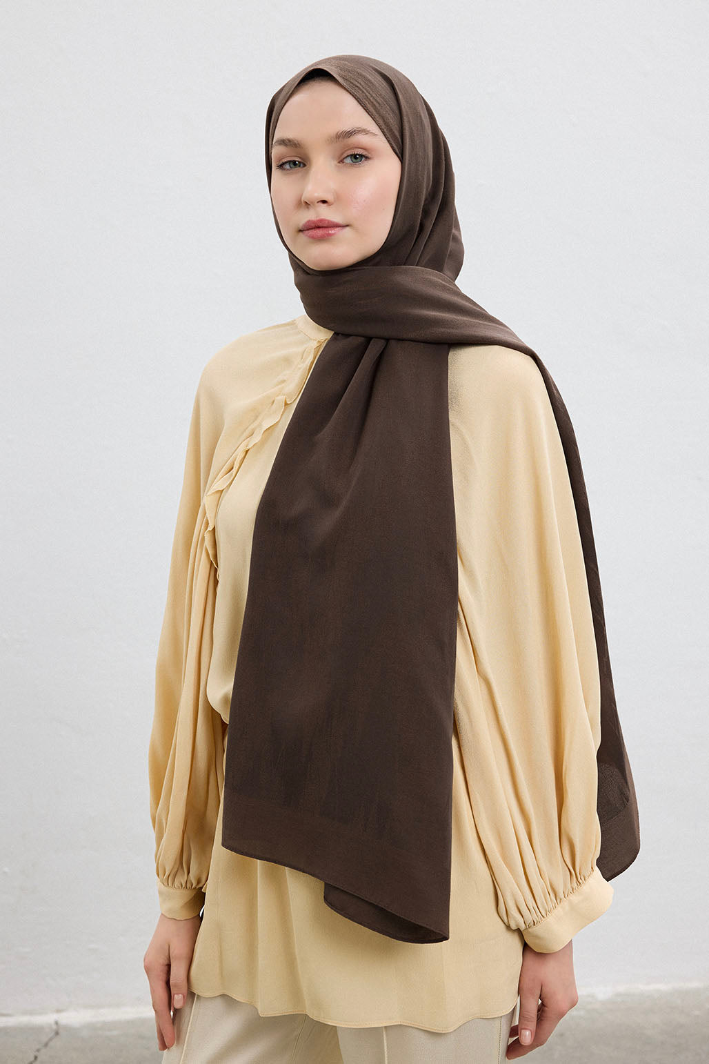 Cotton Line Şal Soft Kahve