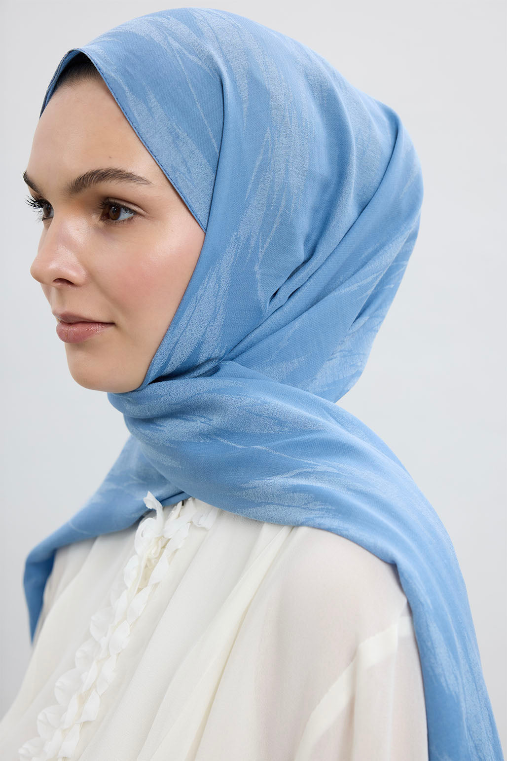 Cotton Line Şal Soft Mavi