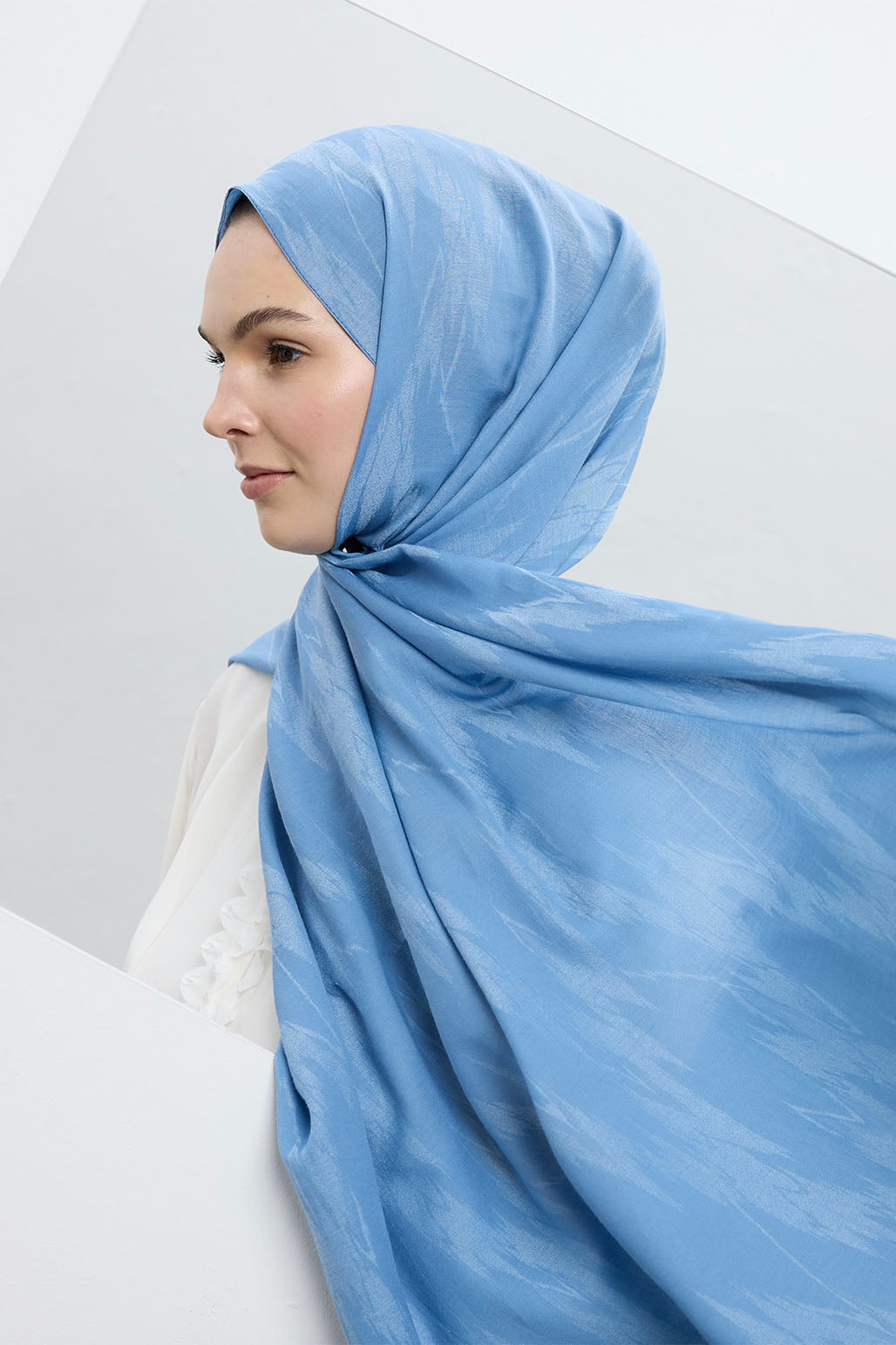 Cotton Line Şal Soft Mavi