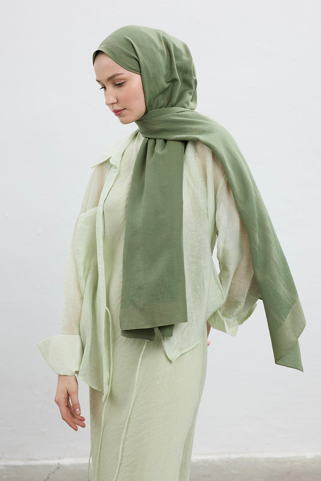 Cotton Line Şal Soft Yeşil