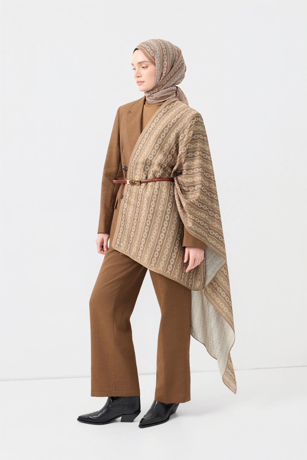 Cotton Twill Şal Chain Camel