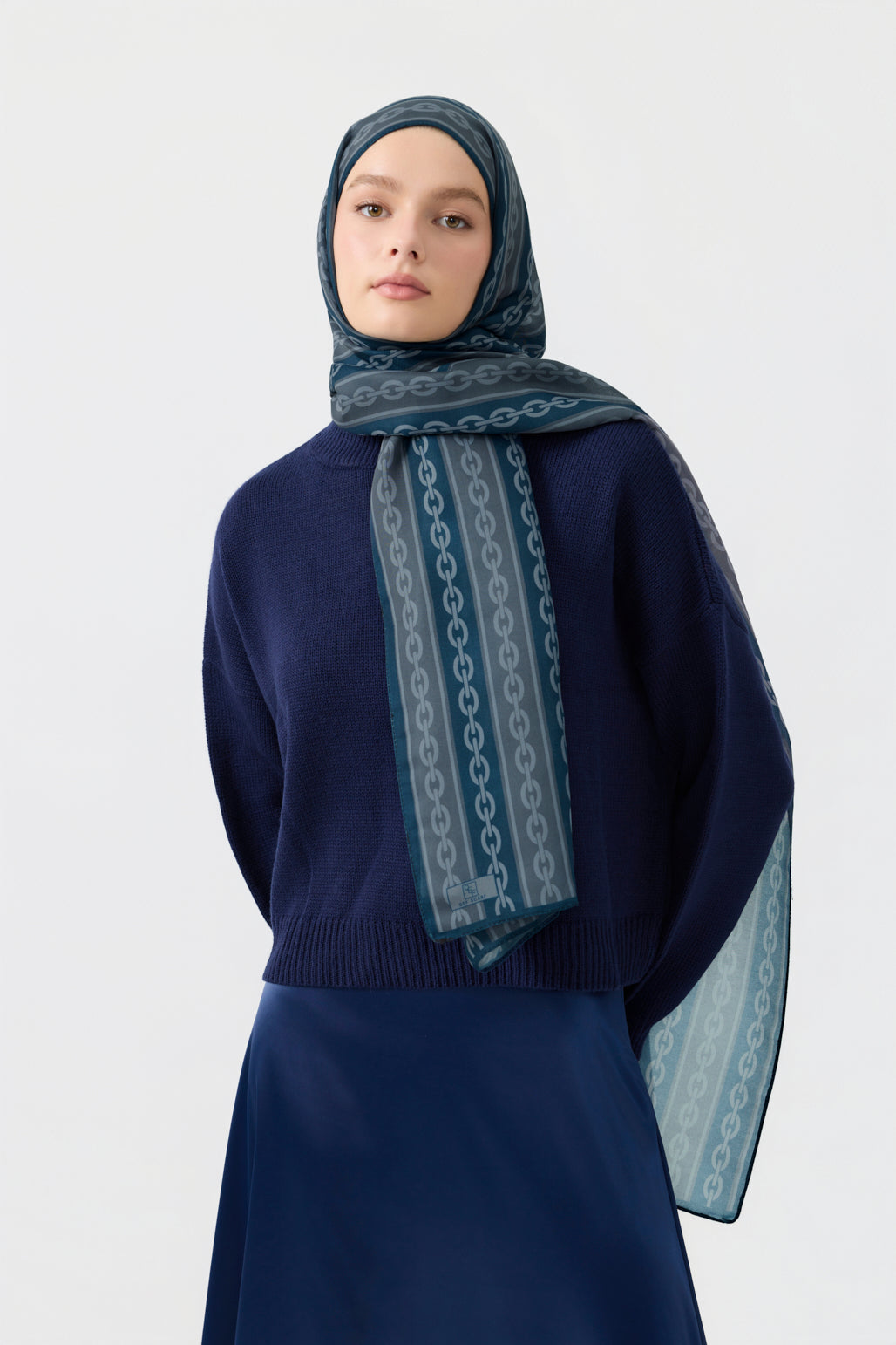 Cotton Twill Şal Chain İndigo