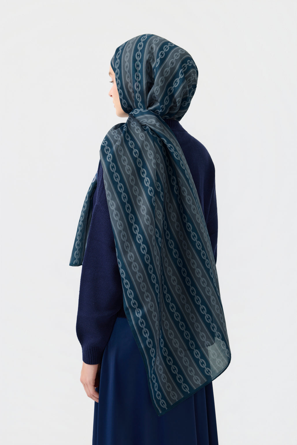 Cotton Twill Şal Chain İndigo