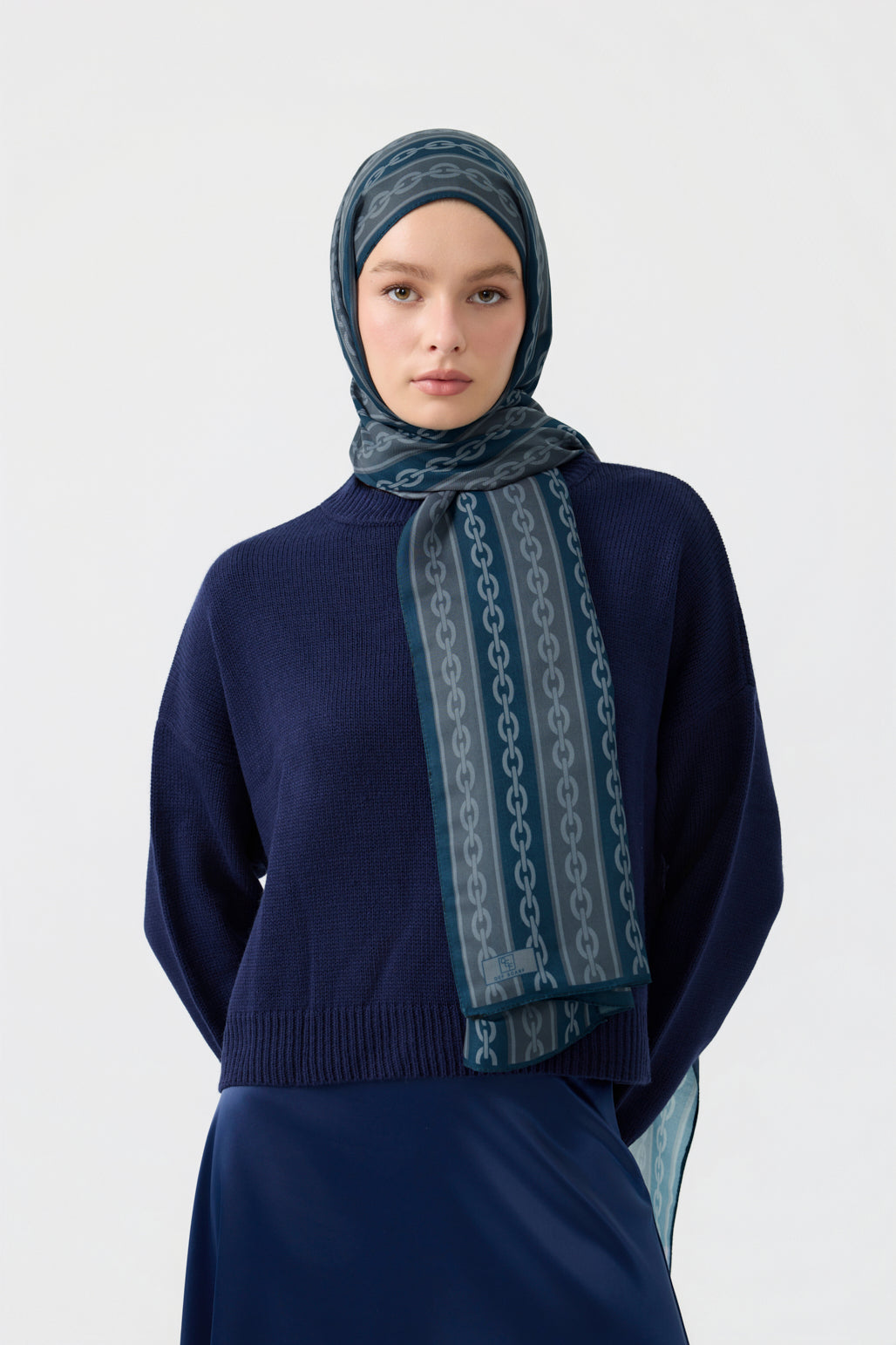 Cotton Twill Şal Chain İndigo