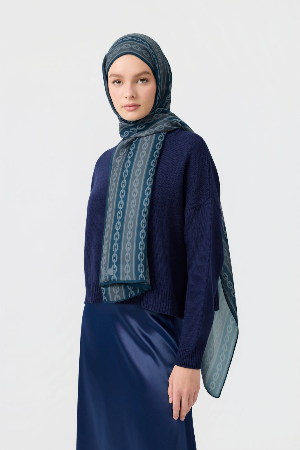 Cotton Twill Şal Chain İndigo