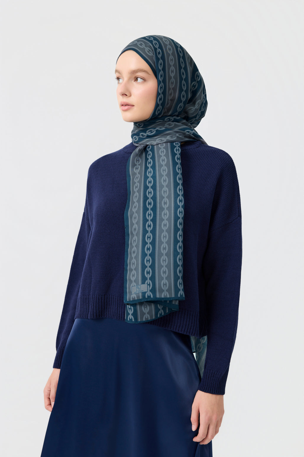 Cotton Twill Şal Chain İndigo