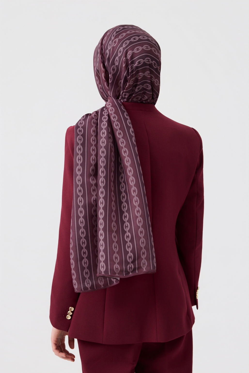 Cotton Twill Şal Chain Mürdüm