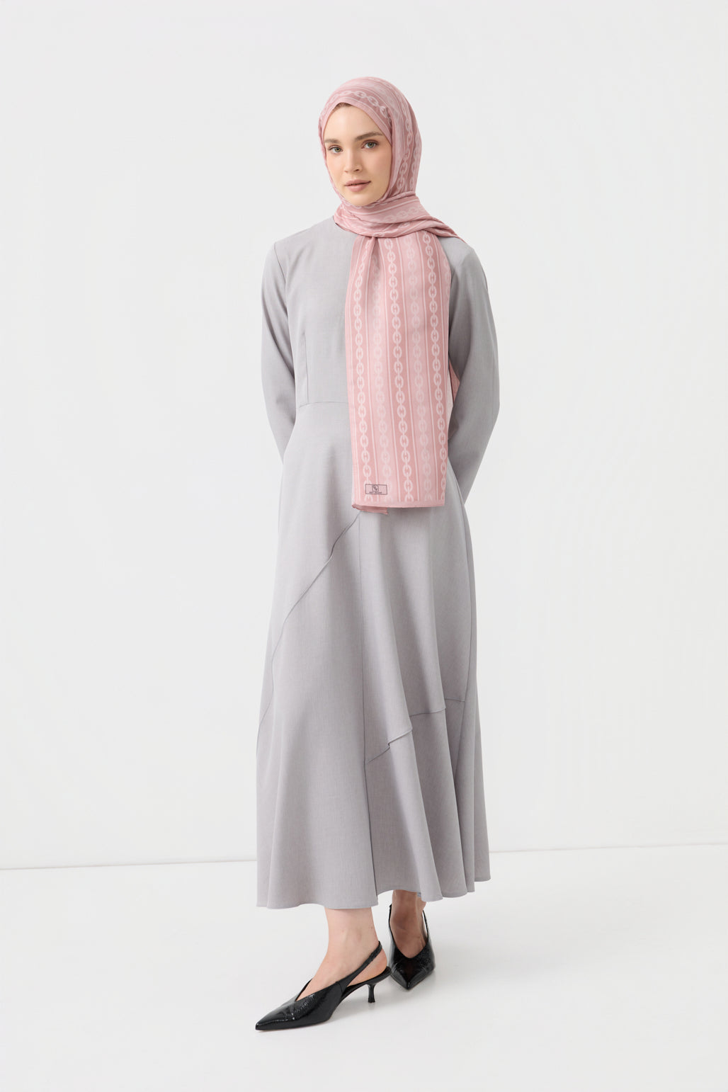 Cotton Twill Şal Chain Pembe