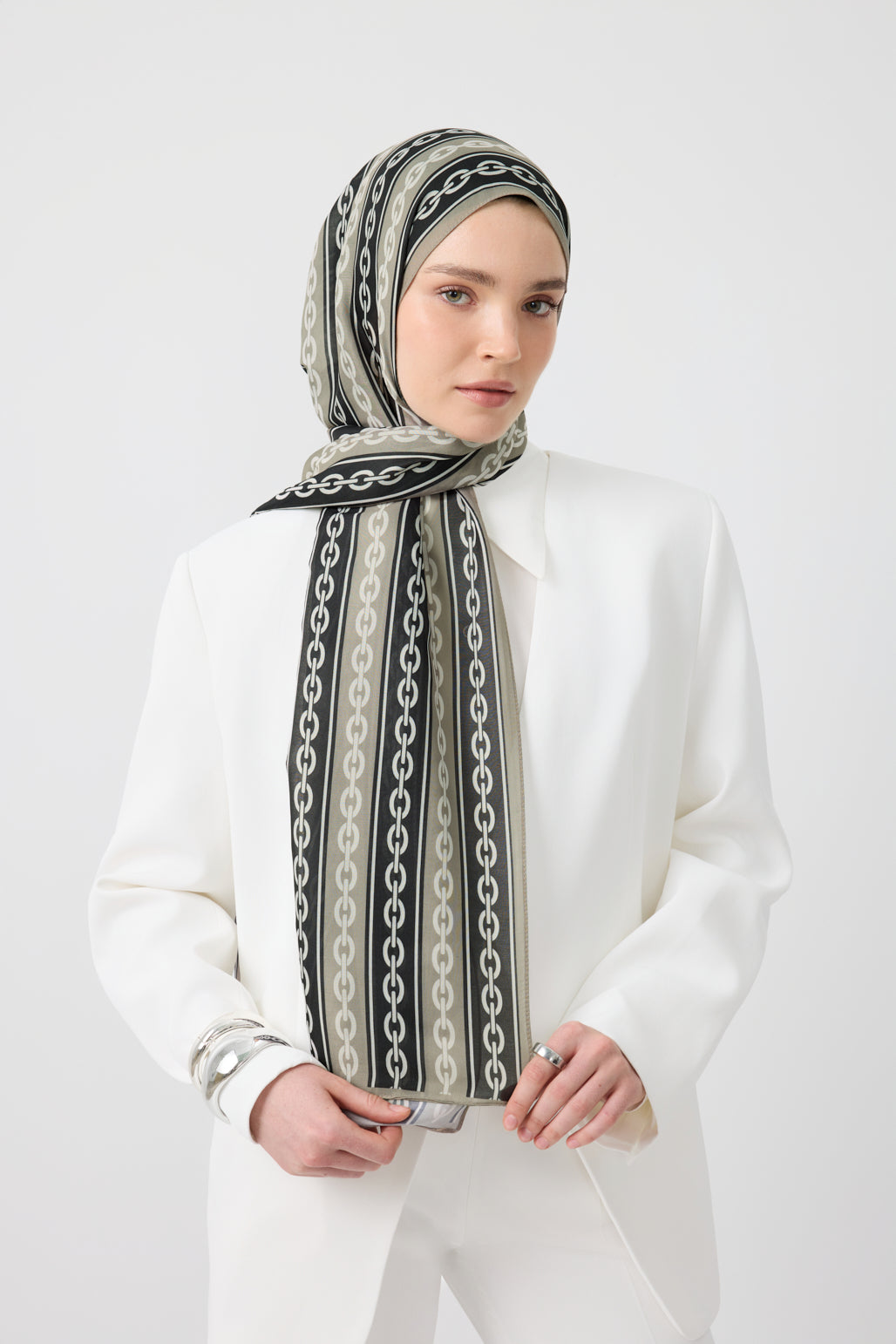 Cotton Twill Şal Chain Taş