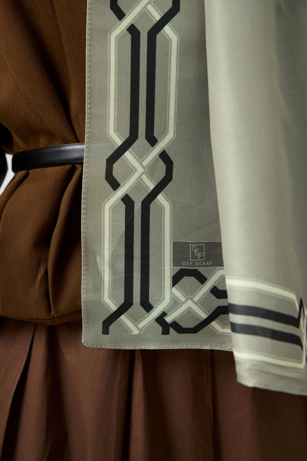 Cotton Twill Şal İnterlock Taş