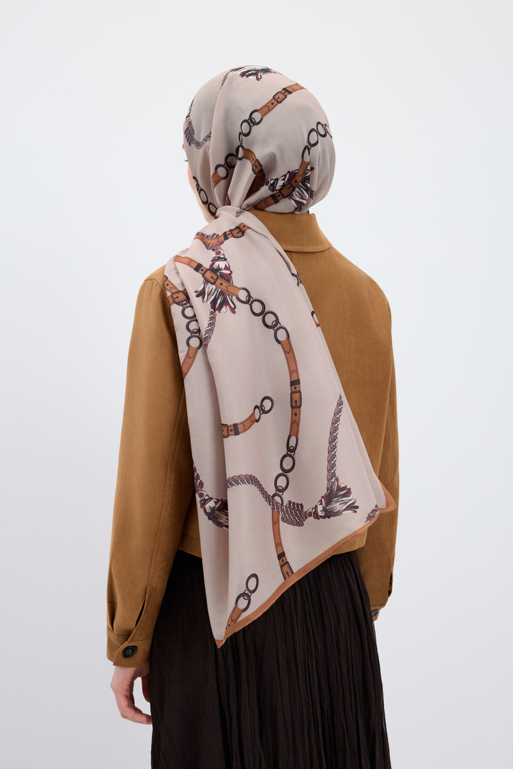 Cotton Twill Şal Linkage Taş