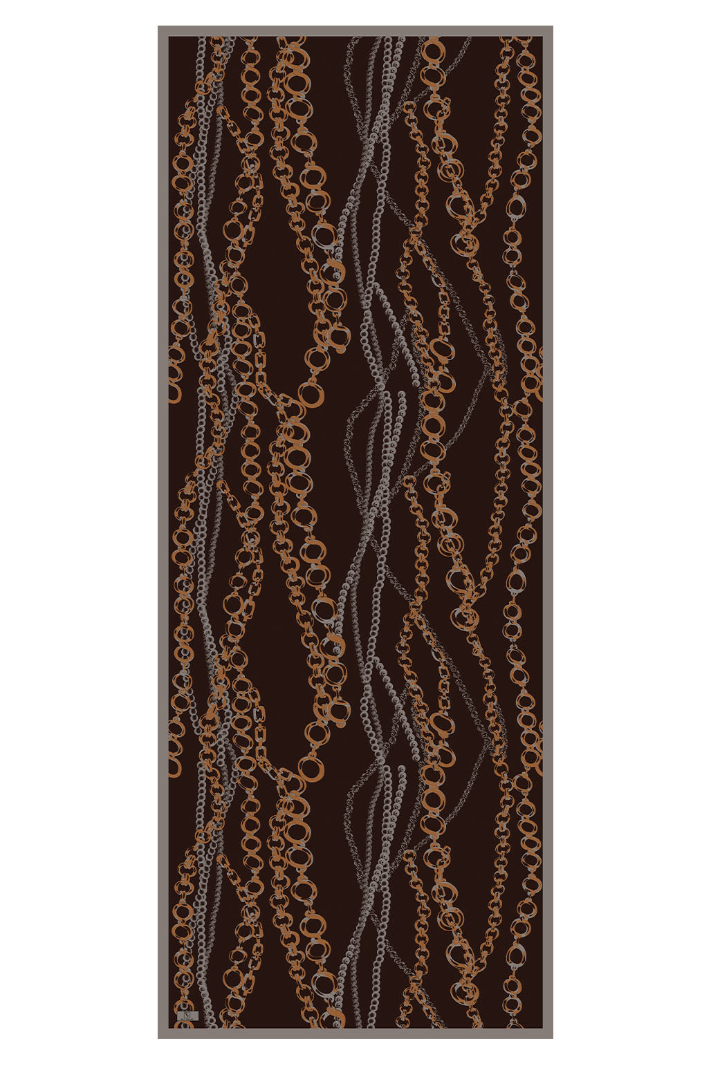 Cotton Twill Şal Loop Line Acı Kahve