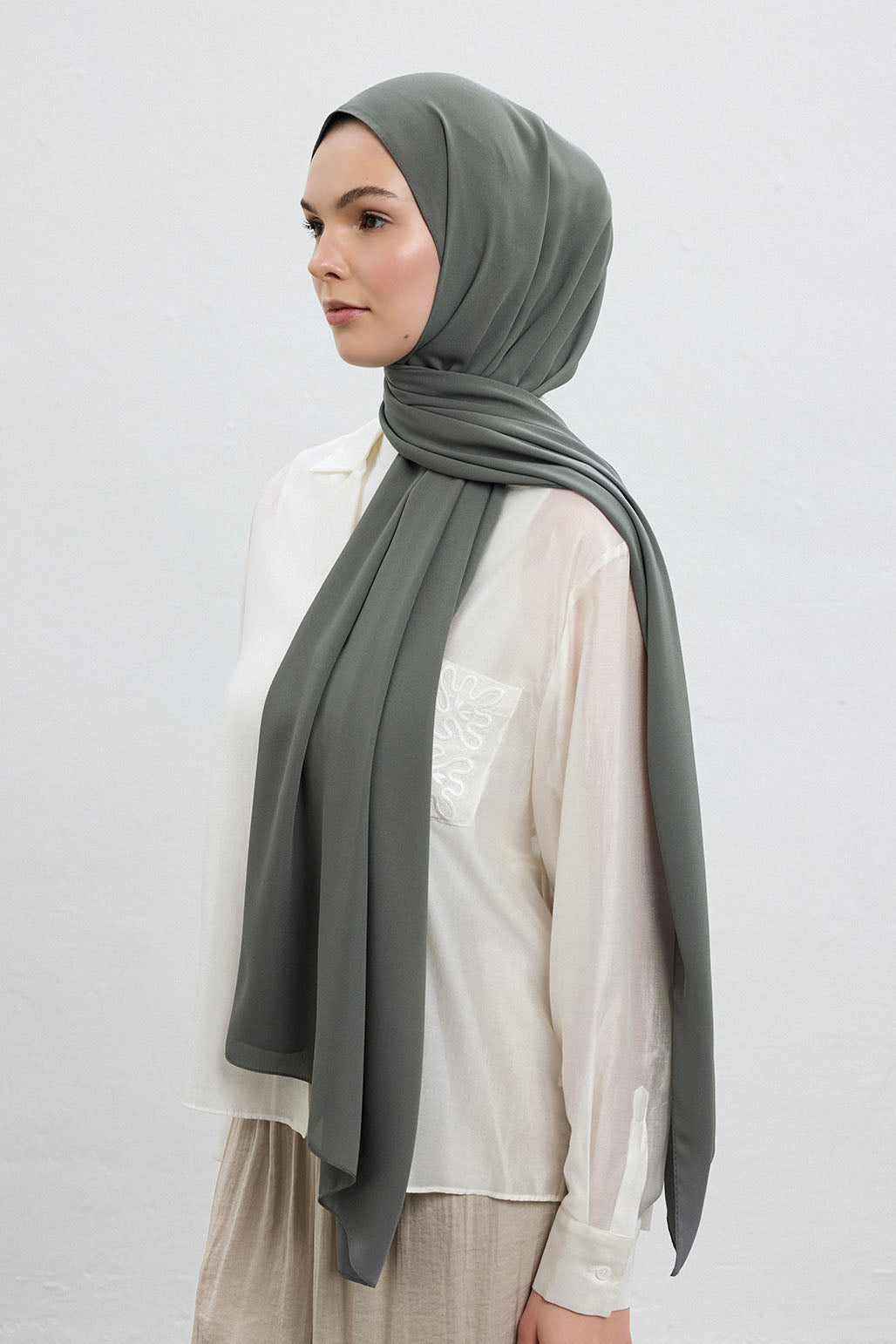 Daily Krep Şal Gri