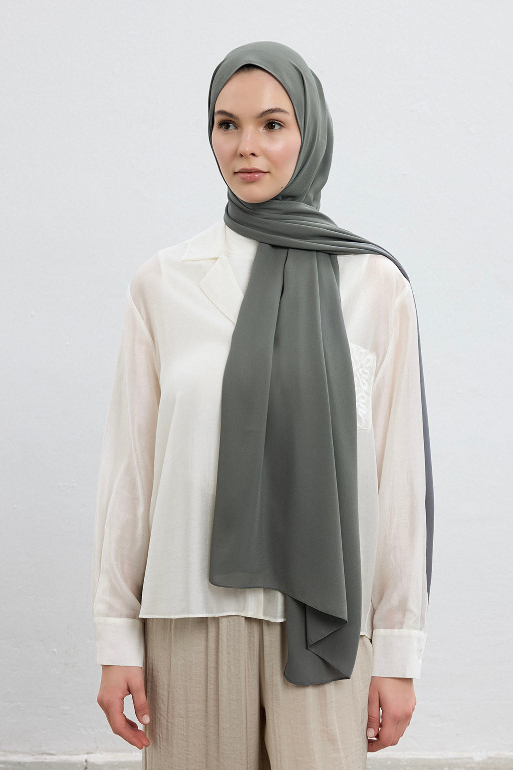 Daily Krep Şal Gri