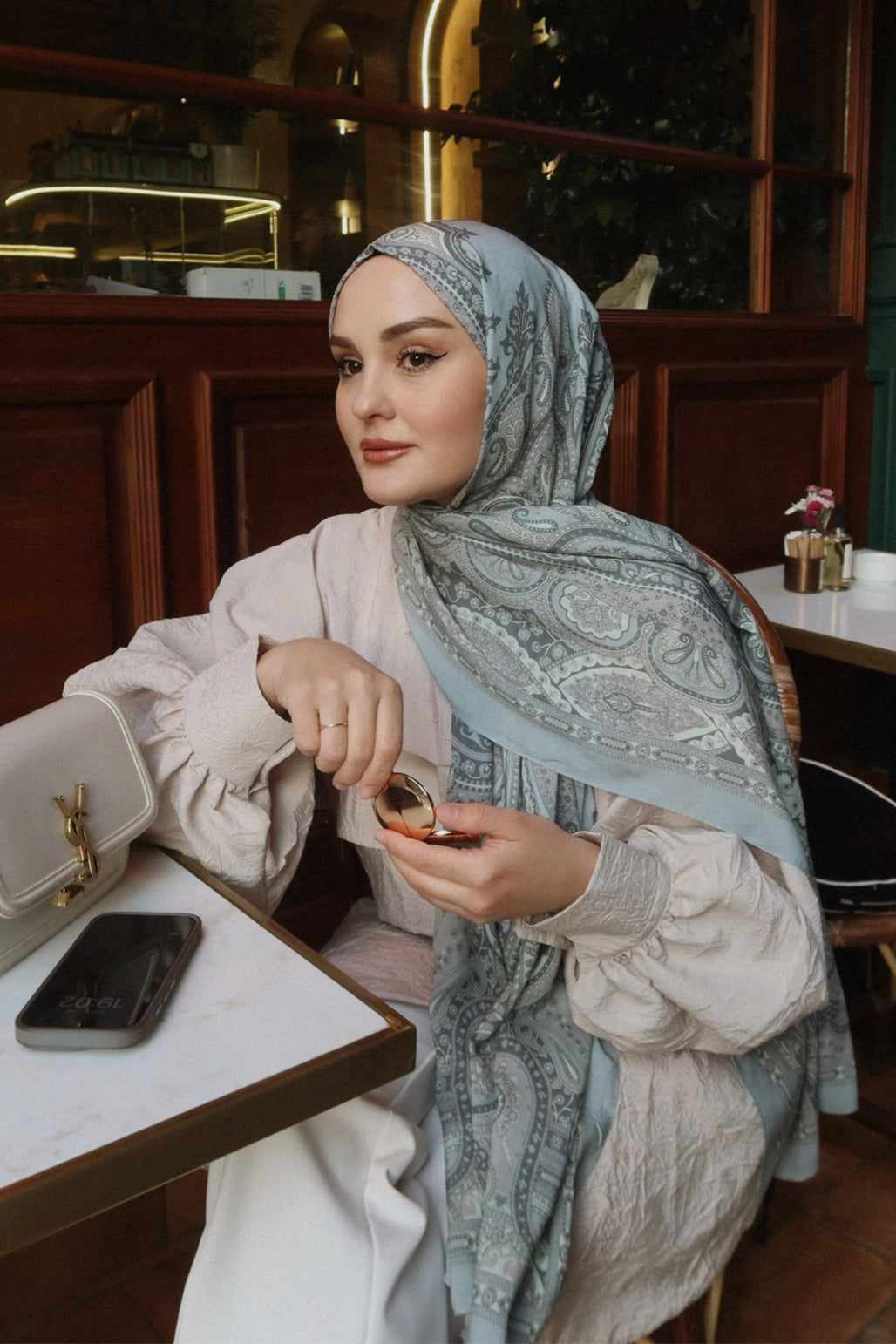 Deluxe Desenli Şal Soft Mavi