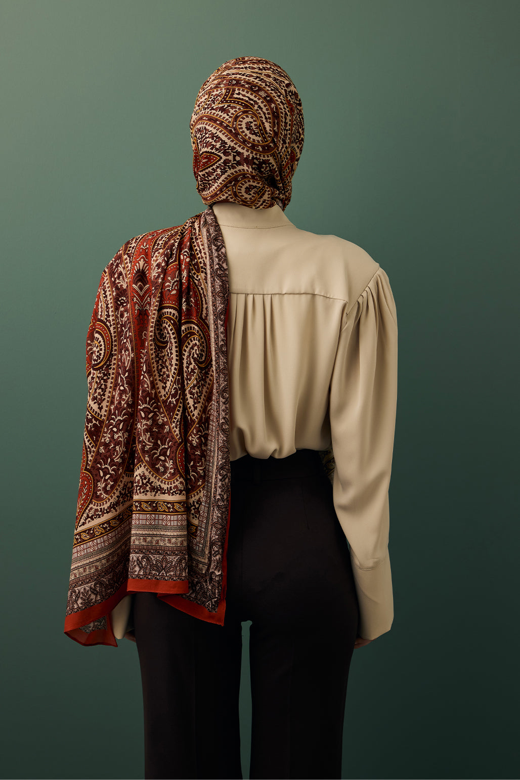 Etnik Desenli Şal Eva Kiremit