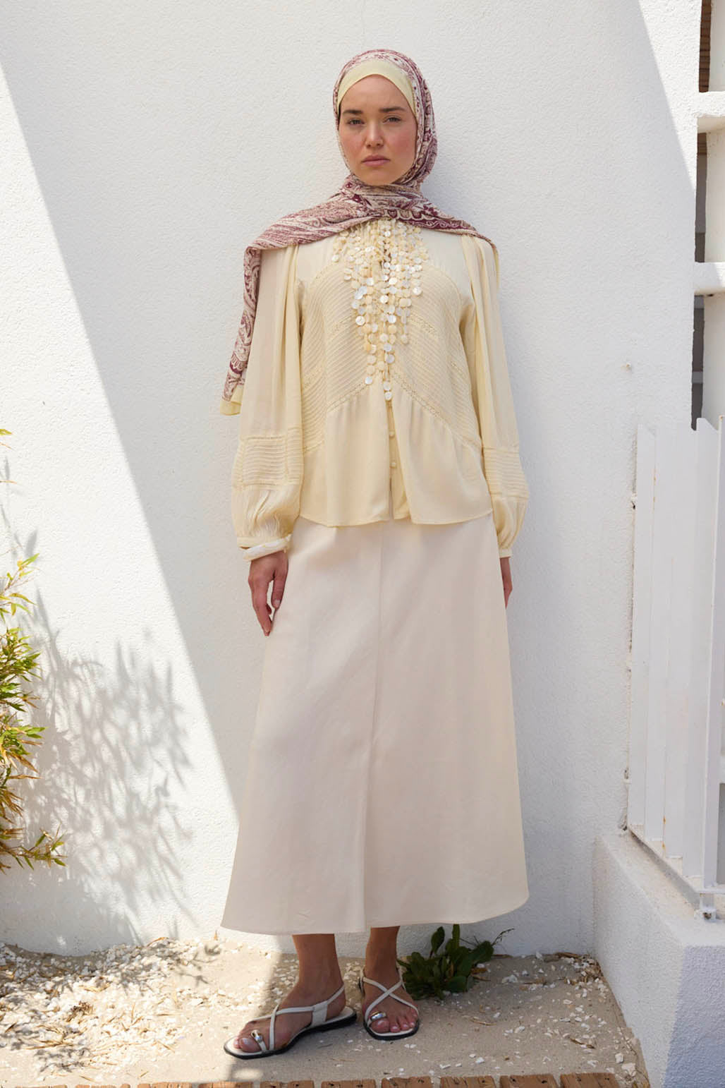 Deluxe Desenli Şal Sarı