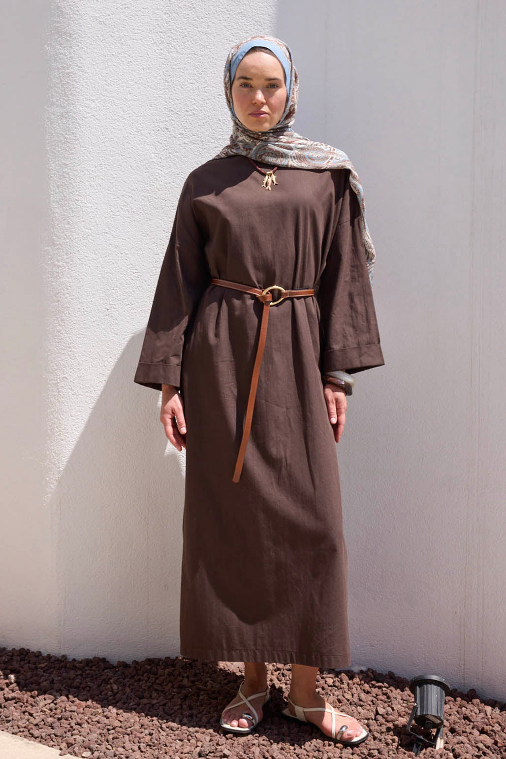 Deluxe Desenli Şal İndigo