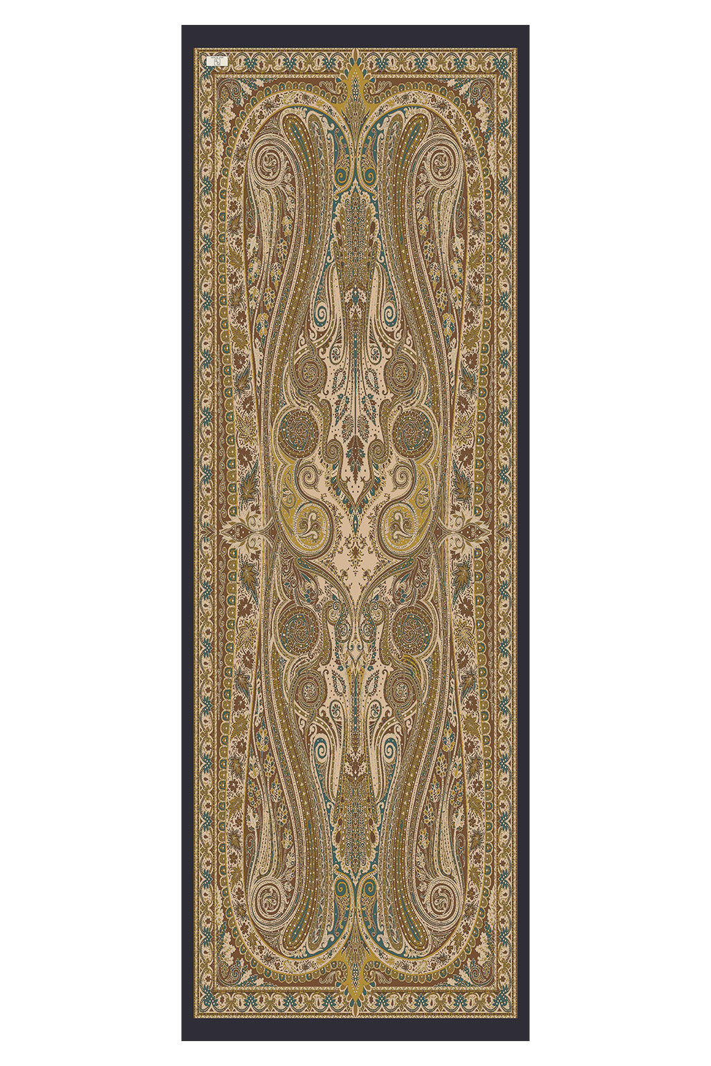 Etnik Desenli Şal Kahverengi