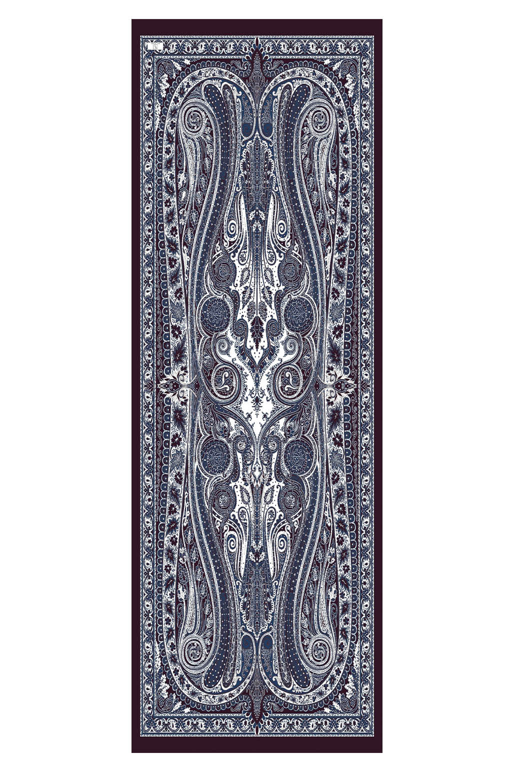 Deluxe Desenli Şal Noa Lacivert