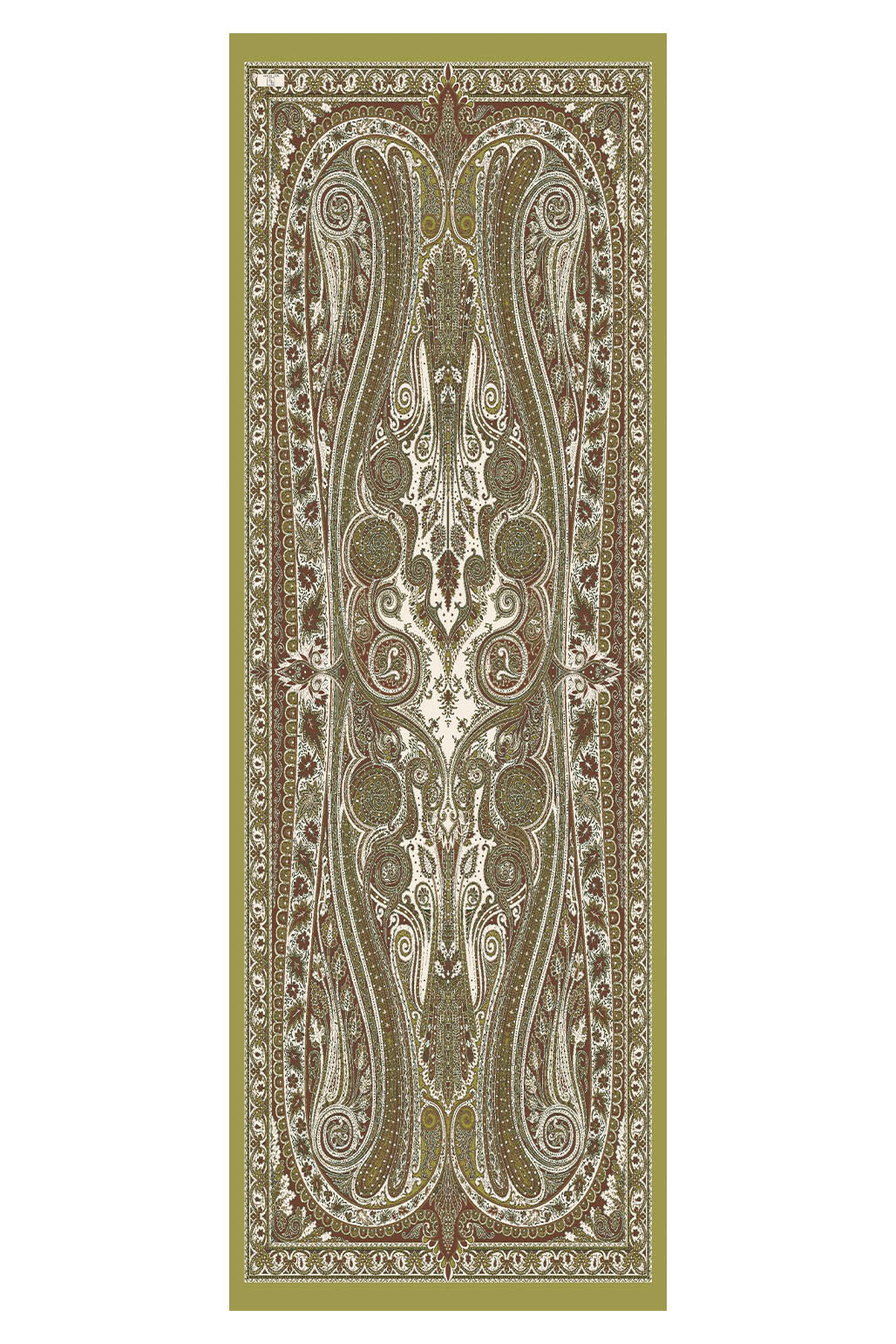 Desenli Yazlık Şal Noa Zeytin Yeşili