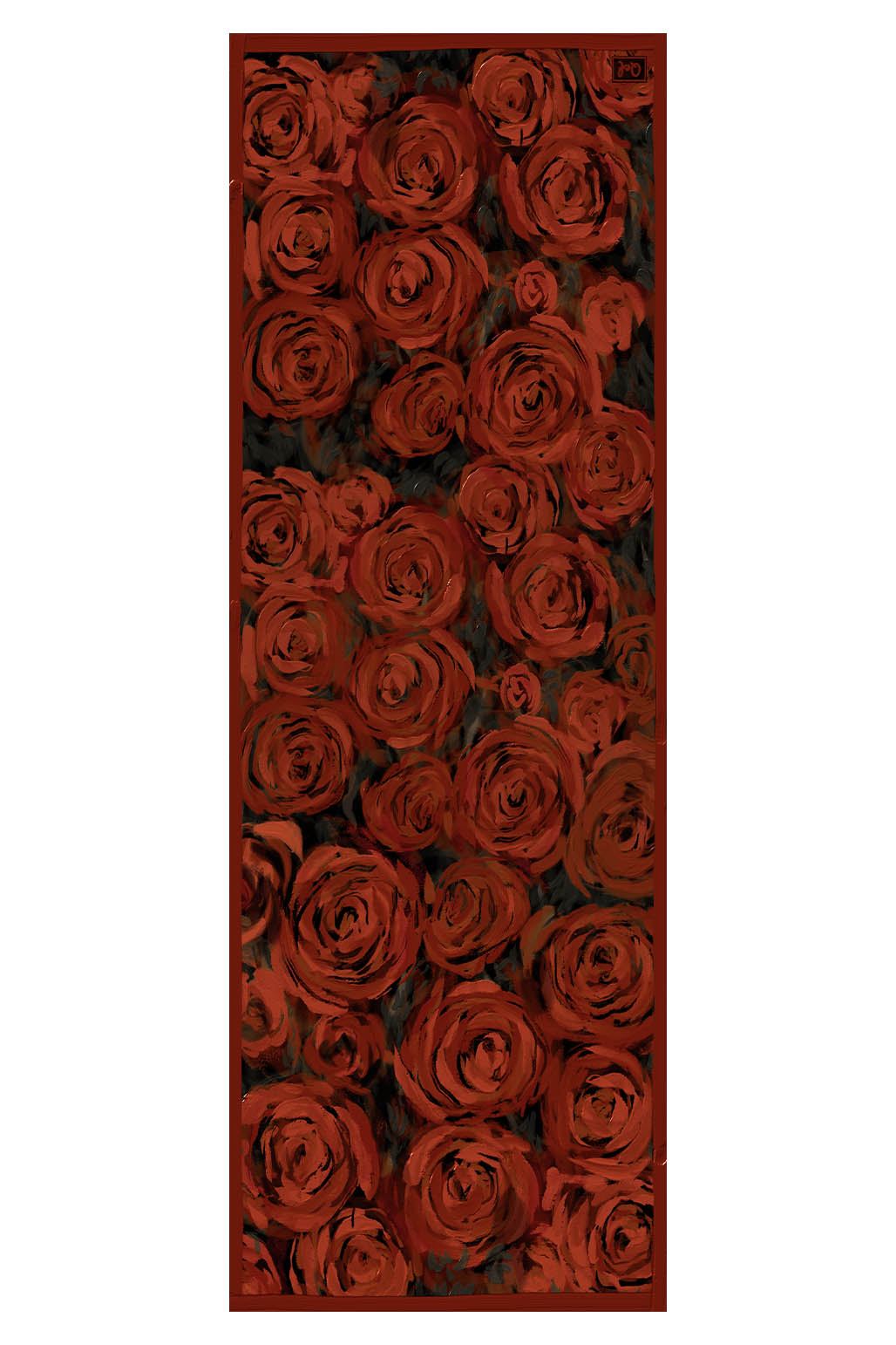 Desenli Yazlık Şal Bordo