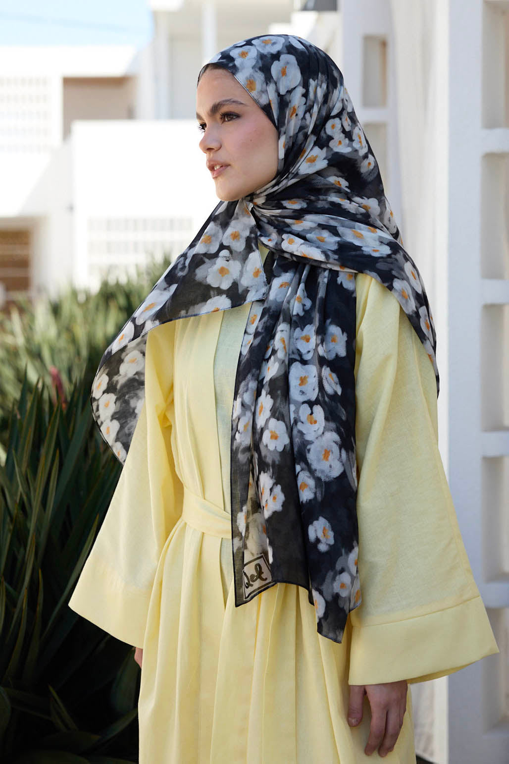 Deluxe Desenli Şal Siyah