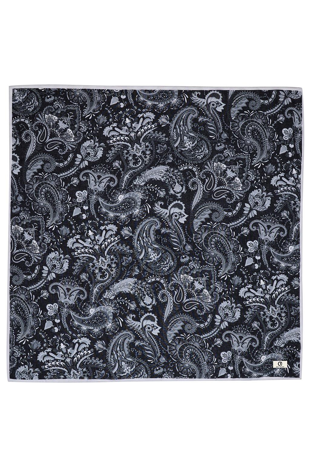 Desenli Pamuk Eşarp Black Dream