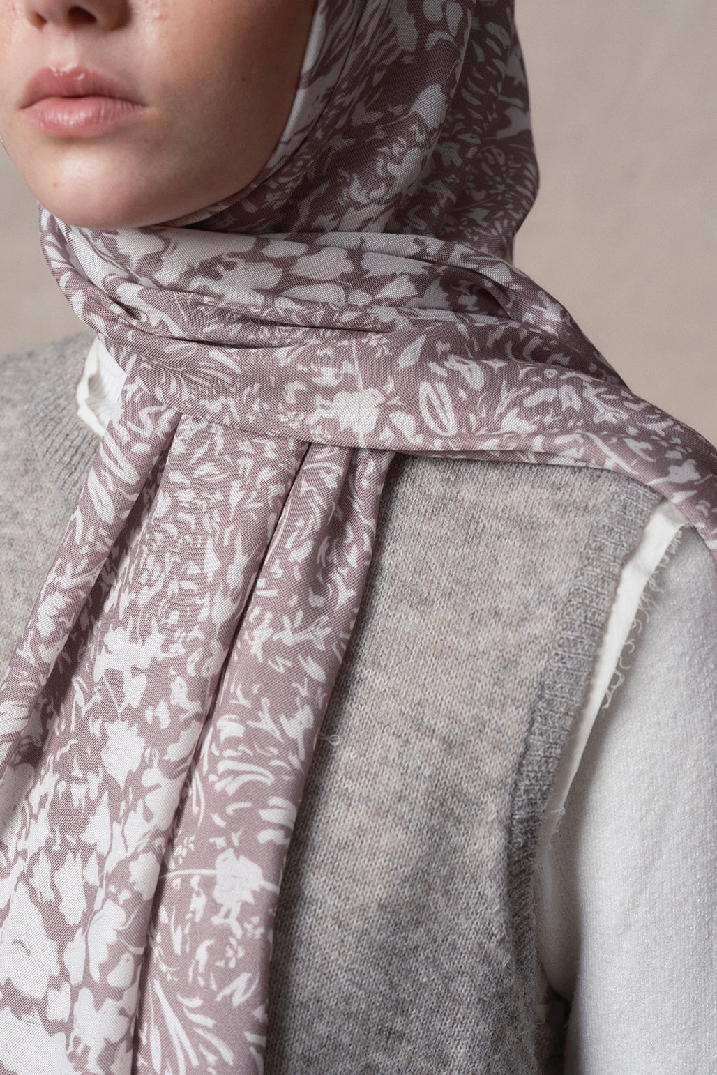 Modal Brush Şal Minimal Pattern Bej