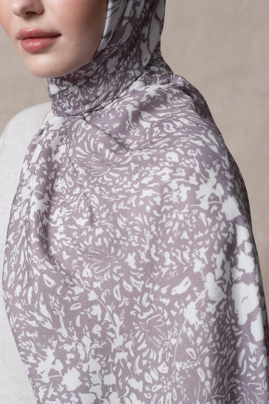 Modal Brush Şal Minimal Pattern Gri