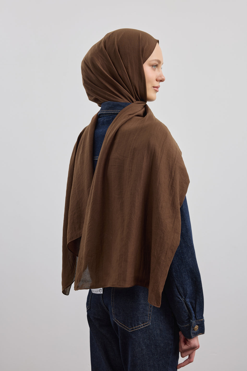 Organik Crash Şal Acı Kahve