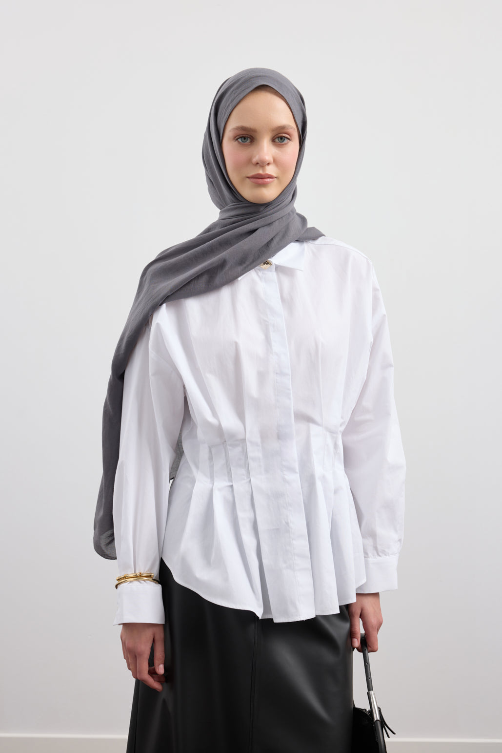 Organik Crash Şal Antrasit