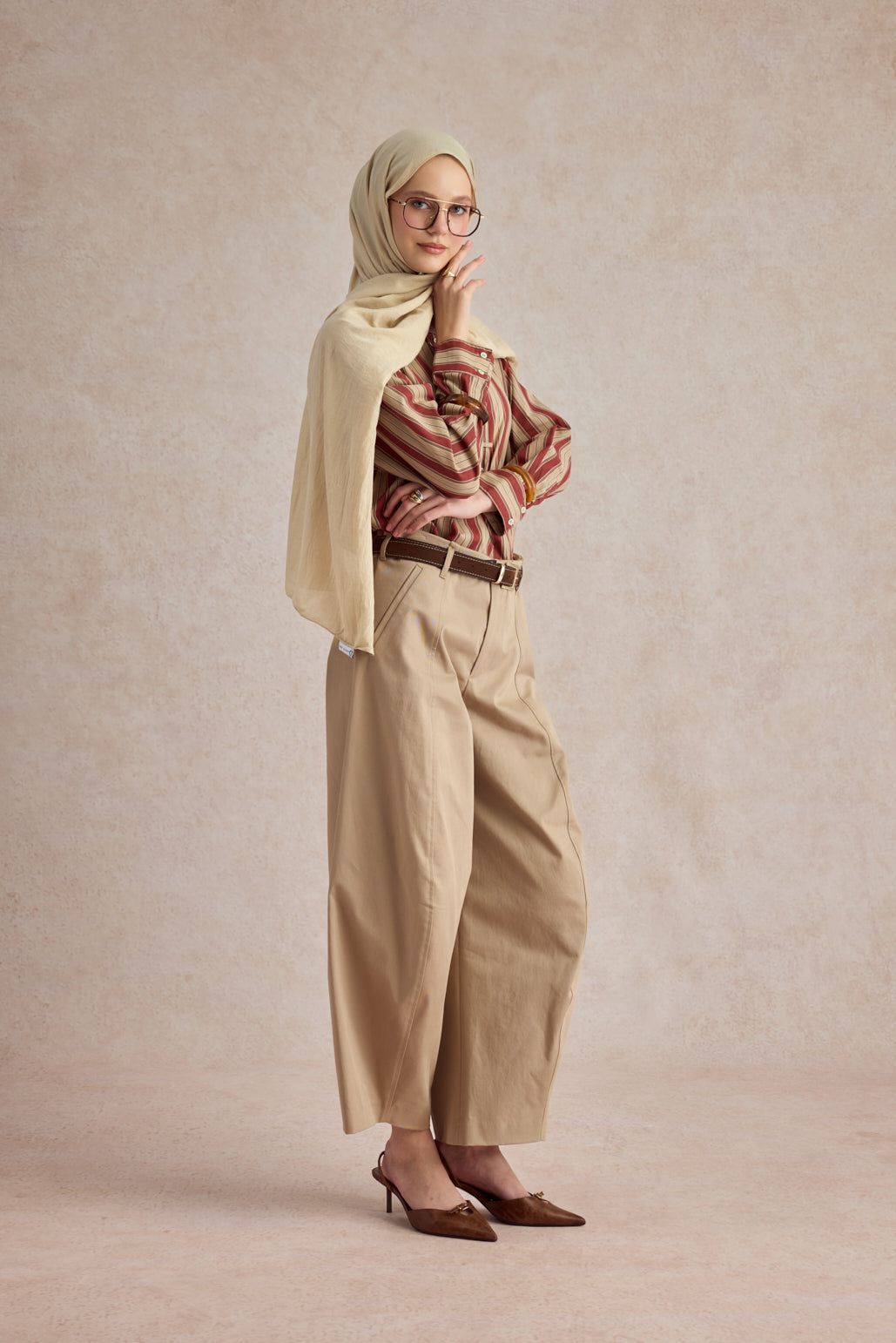 Organik Crash Şal Deve Tüyü