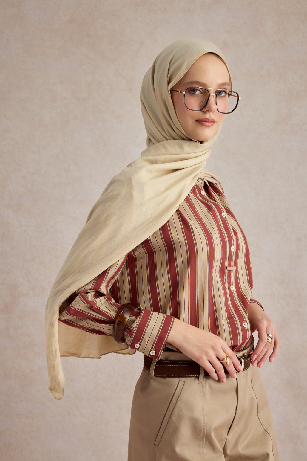 Organik Crash Şal Deve Tüyü