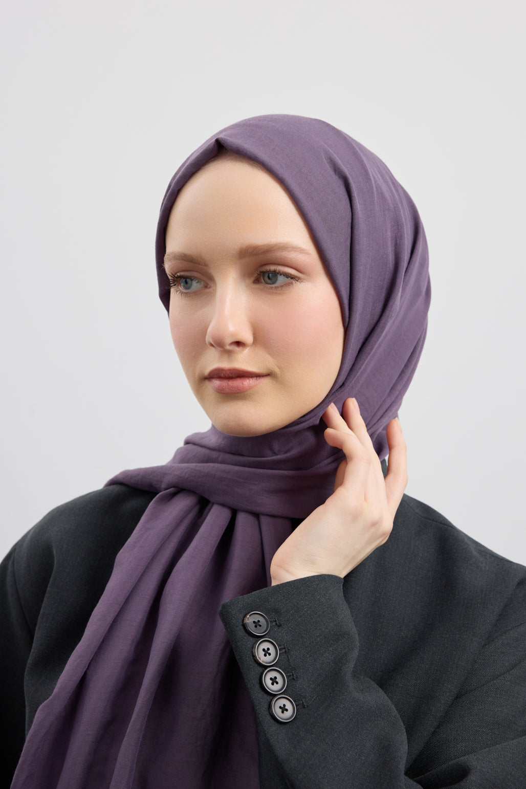 Organik Crash Şal Eflatun